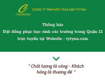 Thông Báo : Chính Thức Triển Khai Website Bán Đồng Phục Cho Phụ Huynh Và Học Sinh TYTYNA